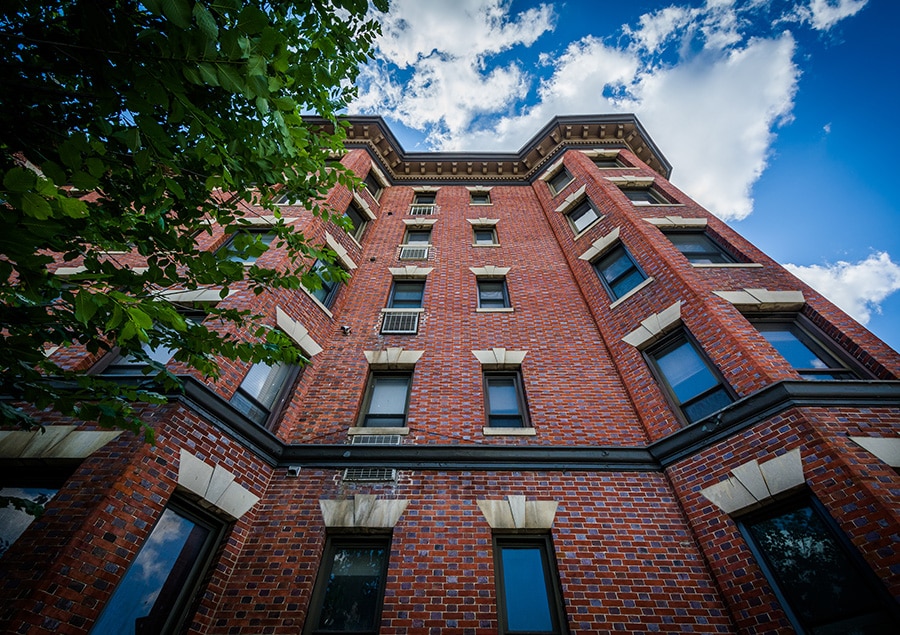 brick building in Adams Morgan neighborhood of Washington, DC