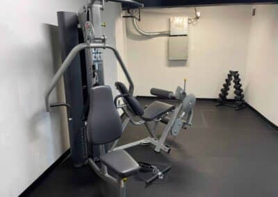 Fitness center with workout equipment