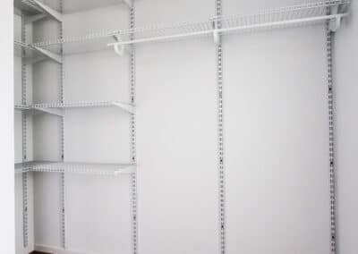 Walk-in closet with built-in shelving