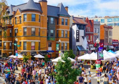 Street fair in Adams Morgan neighborhood of Washington, dc